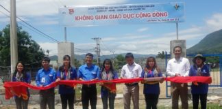 Cắt băng khánh thành công trình thanh niên Không gian cộng đồng - ĐH Nha Trang - CAM LÂM