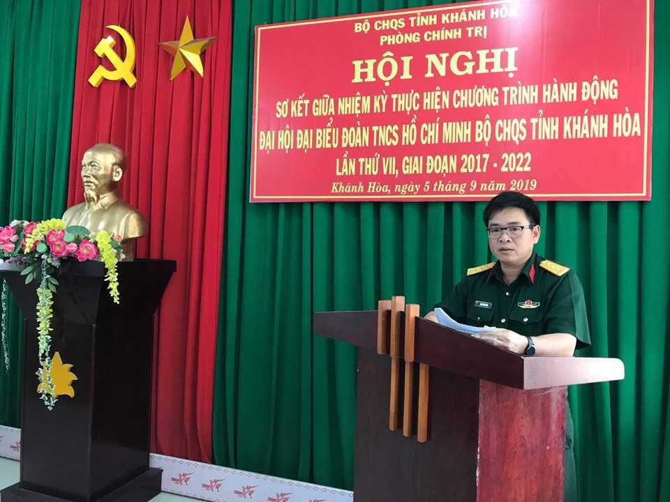 Thượng tá Đinh Văn Hưng Chủ nhiệm Chính trị Bộ CHQS