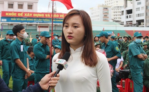 Nữ tân binh Bùi Thị Hải Trinh.