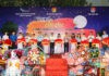 Các đồng chí lãnh đạo cắt băng khánh thành công trình măng non cấp tỉnh “Khu vui chơi miễn phí cho trẻ em miền núi” chào mừng Đại hội Đảng bộ tỉnh Khánh Hòa lần thứ XVIII, nhiệm kỳ 2020-2025